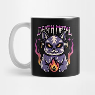 Death Metal Satanic Baphomet Cat Mug